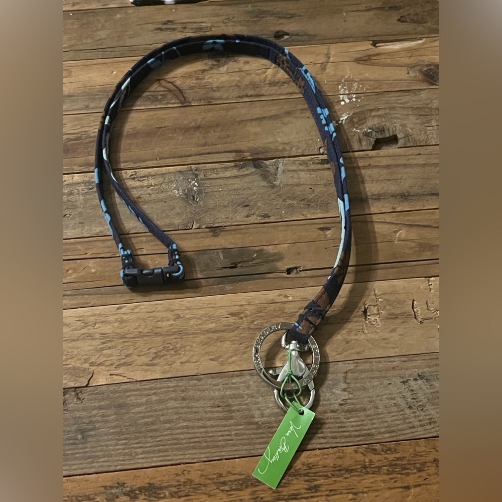 Vera Bradley lanyard Blue and Brown NWT